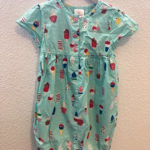 Hanna Andersson 85cm Turqoise Ice Cream Pattern Romper